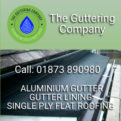 gutter lining and single ply flat roofing Brecon